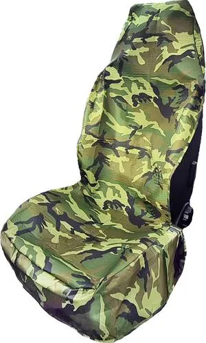 HP Autozubehör 19333 Sitzschoner Camouflage Werkstattschoner Polyester Camouflage Grün Beifahrersitz, Fahrersitz