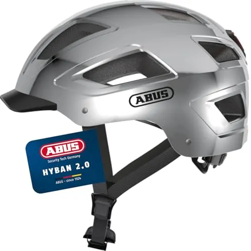 ABUS Unisex Fahrradhelm Silber (Chrome Silver) L von ABUS