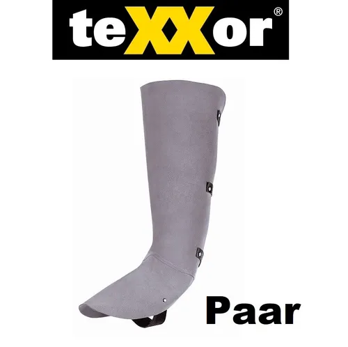 Paar Schweißergamaschen/100 % Rindsleder 40cm /Flammschutz/Überschuhe/ Stulpen 1