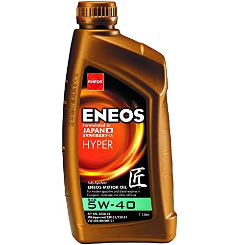 ENEOS Motoröl 5W40 “HYPER” 1L - Motorenöl für Auto - Vollsynthetisch Motor Öl mit Organischen Zusätzen - Weniger Kraftstoffverbrauch - Motorschutz