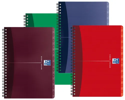 Oxford Office Registerbuch DIN A5 liniert Karton zufällige Farbe 90 Blatt (1Stk)
