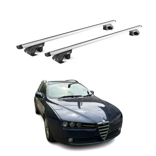 OMAC Dachträger für Alfa Romeo 159 Kombi (2005-2011) – Leichtgewichtiger Aluminiumträger mit 90kg Tragkraft - Hochwertiger Aluminium-Dachträger für Alfa Romeo 159 Kombi. Leicht und abnehmbar, ideal für Fahrrad- und Skiträger. Wasserdicht und windbeständig für langlebigen Einsatz. Perfekt für alle Ihre Reisebedürfnisse!