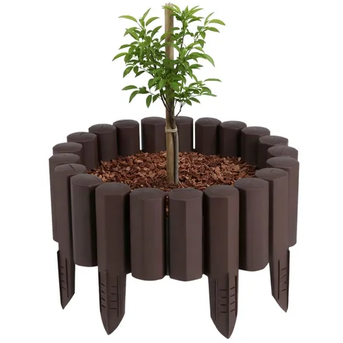 Gartenrahmen, Gartenpalisaden, 2,2 m, braun, 8er-Set