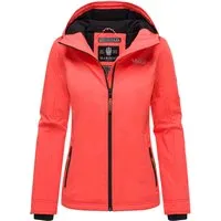 MARIKOO Damen Frühjahr Übergangsjacke B862 mit Kapuze - Funktionsjacken: Hochwertige, leicht gefütterte Übergangsjacke mit nicht abnehmbarer Kapuze und praktischen Reißverschlusstaschen für maximale Funktionalität.
