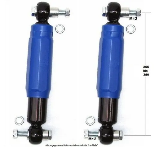 Apex Druckfeder 2x Achsstoßdämpfer A27510 für Anhänger - 2er Set Rad-Stoßdämpfer für Pkw-Anhänger, geeignet für Alko, Knott, BPW. Ideal für Einzelachsen bis 1400 kg und Tandemachsen bis 2800 kg. Inklusive Schrauben und Distanzringen für einfache Montage.