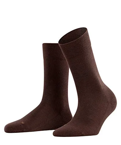 FALKE Damen Socken Sensitive London, Baumwolle, 1 Paar, Braun (Dark Brown 5239), 35-38