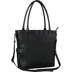 Benthill Damen Shopper Leder - Umhängetasche aus echtem Rindsleder, robust und stilvoll im Vintage-Look, viel Platz für den Alltag