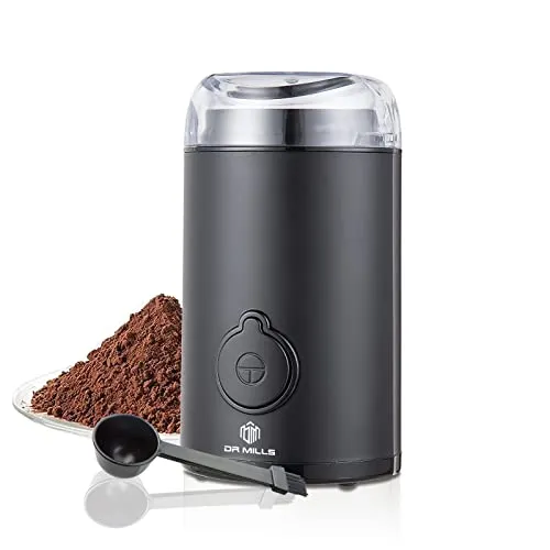 DR MILLS DM-7438 Elektrische Gewürz- und Kaffeemühle, Messer, Tasse bestehen aus SUS304 rostfreiem Stahl