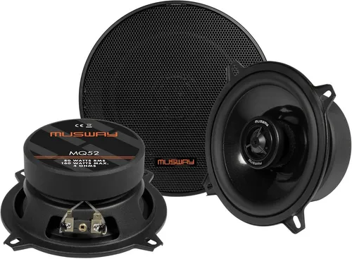 MQ-52 2-Wege Koax-Lautsprecher - Car-HiFi-Lautsprecher mit 80 Watt RMS, ideal für kraftvollen Sound in Ihrem Fahrzeug, ausgestattet mit Polypropylen-Graphit-Membranen für klare Klänge.