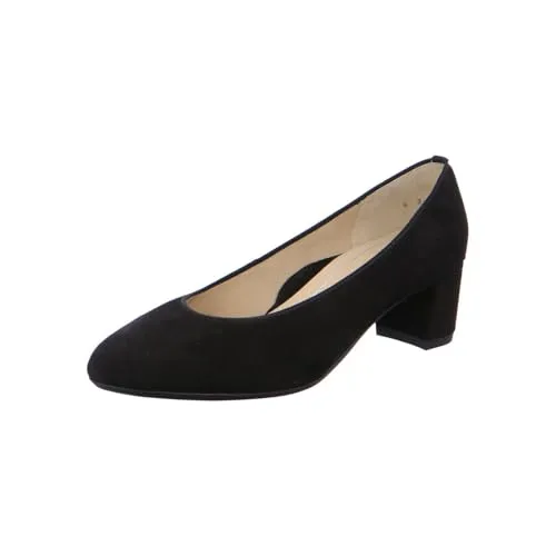 ARA Damen Knokke Pumps Schwarz 036410, 41 EU - Damen-Pumps aus hochwertigem Wildleder mit bequemem Blockabsatz, ideal für stilvolle Auftritte im Alltag oder im Büro.