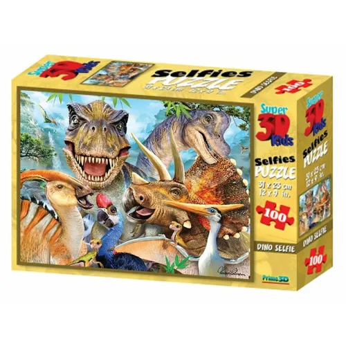 PRIME 3D Puzzle Dinosaurier Selfie 3D 100 Teile