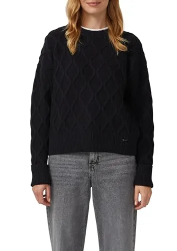s.Oliver Pullover im Relaxed Fit mit Zopfmuster - Bequemer Pullover im Relaxed Fit, aus hochwertigem Baumwollmix, mit wärmendem Zopfmuster und Rundhalsausschnitt – ideal für einen entspannten Look.