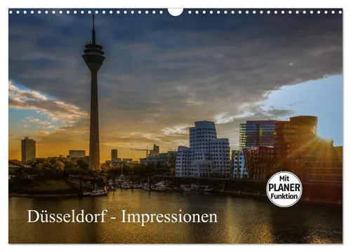 Düsseldorf - Impressionen Wandkalender 2026 - Kalender mit 12 beeindruckenden Bildern der Landeshauptstadt Düsseldorf, ideal als Geschenk und perfekt für ein stilvolles Ambiente. Hergestellt in Deutschland mit umweltfreundlicher Logistik.