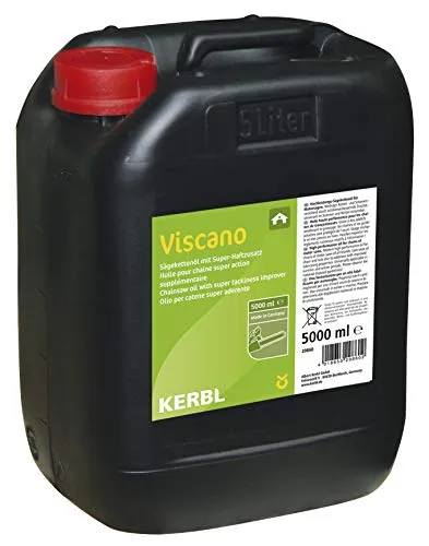 Kerbl 29860 Viscano Sägekettenöl H 5 Liter - mineralisch, optimale Vollschmierung für alle Motorsägen, niedriger Verschleiß durch Haftzusatz