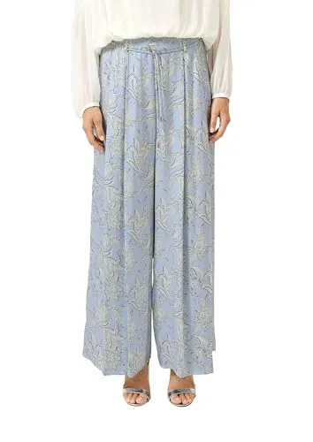 s.Oliver BLACK LABEL 5-Pocket-Hose - Stylische Wide-Leg-Hose mit frontseitigen Plisseefalten für einen modischen Look und hohen Tragekomfort.