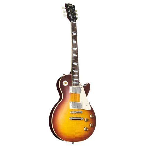 Epiphone 1959 Les Paul Standard Southern Fade E-Gitarre - Klassische E-Gitarre mit Mahagoni-Korpus und geflammter Ahorndecke. Ideal für authentischen Sound und nostalgisches Spielgefühl. Inklusive Koffer für sicheren Transport.