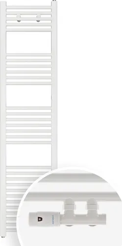 Aquabad® Badheizkörper VIRGO - Handtuchheizkörper 40x160cm - Stylischer Badheizkörper mit 448W, ideal zum Heizen und Trocknen von Handtüchern. Erhältlich in Anthrazit, Schwarzmatt und Weiß, perfekt für kleine bis mittelgroße Bäder.