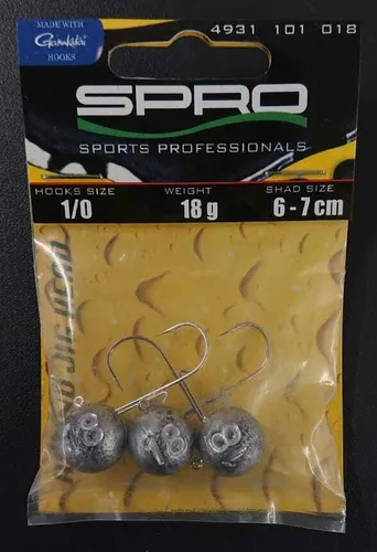 Spro Gamakatsu Round Jighead Jig 22 Gr. 1/0 18g Jigkopf Head Haken DA ABVERKAUF