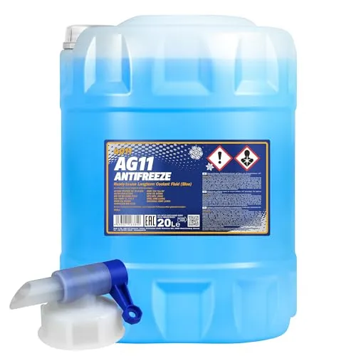 L MANNOL Kühlerfrostschutz Longterm Antifreeze AG11-40°C blau + Auslaufhahn Typ G11 20