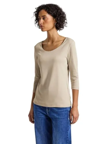 Damen Basic T-Shirt mit 3/4 Arm von Street One