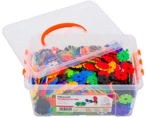 Betzold Steckspielzeug Steckblümchen, 1000-tlg. – Kreatives Steckspiel für Kinder