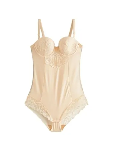 NEXT Damen Standard Stark figurformender Body mit Spitzendetails - Eleganter Body mit Multi-Way-Trägern und Bauchkontrolle. Ideal für jeden Anlass, sorgt für eine schmeichelhafte Silhouette und hohen Tragekomfort.