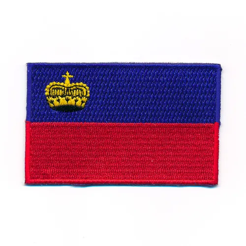 mm Fürstentum Liechtenstein Vaduz EU Flagge Aufnäher Aufbügler 1004 X 80 x 50