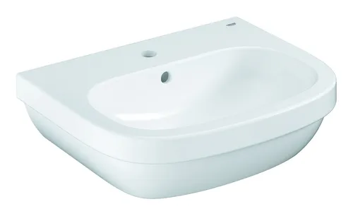 Grohe Euro Keramik Waschtisch 550 x 450 mm - Alpinweiß - Eleganter Waschtisch in Alpinweiß, ideal für moderne Badezimmer und bietet eine einfache Reinigung.