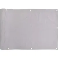 vidaXL Balkon-Sichtschutz Grau 500x75 cm PVC - Gartenzäune: Wetterfester Sichtschutz aus langlebigem PVC, ideal für Privatsphäre und Windschutz auf Balkon oder Terrasse.
