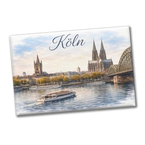 Köln Skyline Dom Rhein Souvenir Souvenir Magnet Architektur Lustiger Dekomagnet für Kühlschrank