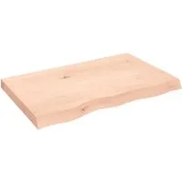 vidaXL Tischplatte 80x50 cm aus massivem Eichenholz - Zubehör für Möbel: Handgefertigte Tischplatte aus unbehandeltem Eichenholz, ideal für individuelle Gestaltung und vielseitige Einsatzmöglichkeiten.
