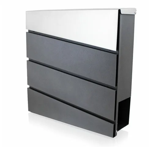 BITUXX Design Wandbriefkasten MS-18064 mit Zeitungsfach