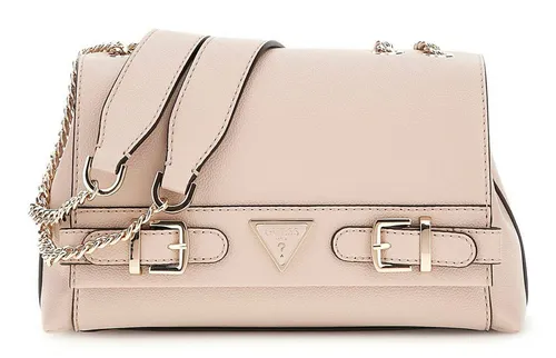 Guess ECO ALI Umhängetasche in Beige - Hochwertige Umhängetasche von Guess, Modell 'ECO ALI', mit eleganter Gliederketten-Optik und praktischem Überschlag für einfachen Zugriff. Perfekt für stilbewusste Frauen.