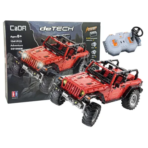 LeanTOYS CaDA Bausteine Offroad Auto Ferngesteuert Rot 1941