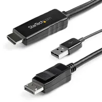 StarTech.com 2 m HDMI to DisplayPort Cable - TV-Kabel & Adapter, 4K Unterstützung für gestochen scharfe Bildqualität und ideal für Gaming oder Multimedia-Anwendungen.