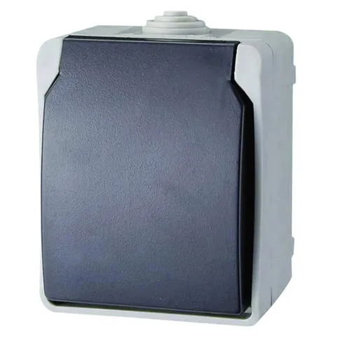 AP-Schalterprogramm IP44 Aquabase grau Steckdose