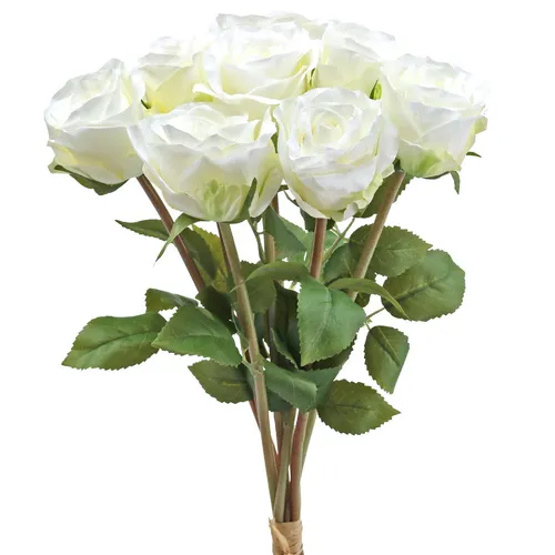 Deko-Rose Seidenblumen Creme 36cm - Kunstblumen für stilvolle Hochzeitsdeko - Elegante cremefarbene Kunstrosen für traumhafte Dekorationen. Ideal für Hochzeiten, Feiern oder stilvolle Tischgestaltungen. Pflegeleicht und langlebig – genießen Sie jahrelang die Schönheit dieser Deko-Rosen!