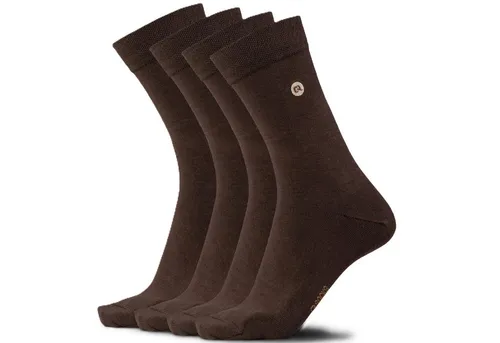 QSOCKS Socken Businesssocken 4 Paar für Herren aus Bio-Baumwolle mit druckfreie Naht (Packung, 4 Paar) Atmungsaktive Baumwolle – ohne Gummidruck – druckfreie Naht
