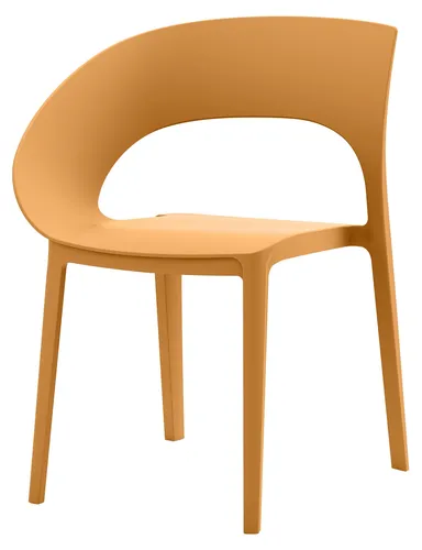Rebecca Mobili Outdoor-Stuhl 2er Set in Orange, modern und stapelbar