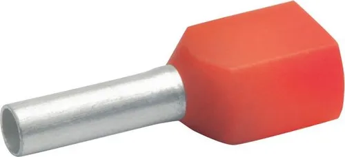 Klauke 871/10 Zwillings-Aderendhülse 2x1mm² isoliert rot 100 Stück