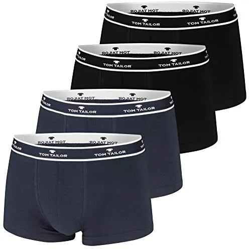 TOM TAILOR Herren Boxershorts | 2 Stück (DE/NL/SE/PL, Alphanumerisch, XXL, Regular, Regular, 2 x schwarz | 2 x Navy)