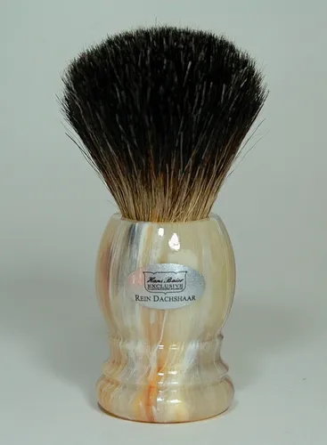 HORNOPTIK echt Dachshaar RASIERPINSEL 20mm HANS BAIER handmade in Germany