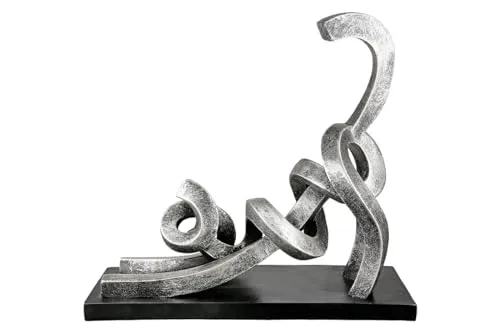Casablanca Katzen Deko Figur Skulptur - Elegante Katzenstatue in Silber - Dekorative Ständer & Stützen mit moderner und klassischer Note – perfekte Deko für jeden Einrichtungsstil und ein ideales Geschenk für Katzenliebhaber.