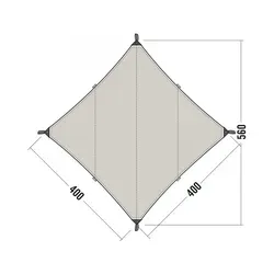 Tatonka Tarp 3 TC - UV-beständiges Camping-Tarp in sand beige - Caravan-Zubehör mit hervorragender UV-Stabilität, ideal für sonnige Regionen. Das wasserabweisende Tarp lässt sich elegant abspannen und bietet optimalen Wetterschutz.