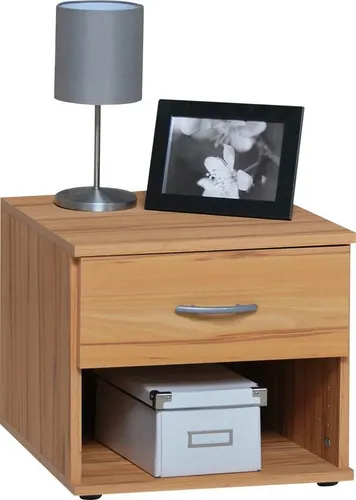 Möbeldesign Team 2000 Container Beistelltisch Nachtschrank - Stylischer Nachttisch aus kernbuche mit 1 Schublade und offenem Fach, ideal für Stauraum und moderne Einrichtung.