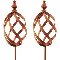 Kobolo Gartenstecker RUSTY MARBLE - Dekostecker Set in Rostoptik - Dekostecker Set aus Metall in Rostoptik, ideal zur Verschönerung von Garten, Balkon oder Terrasse. Setzen Sie stilvolle Akzente und genießen Sie eine entspannende Atmosphäre.
