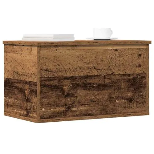 vidaXL Rustikale Aufbewahrungsbox aus Altholz - Aschesauger - Große, dekorative Truhe aus recyceltem Holz, die viel Stauraum bietet und mit ihrem rustikalen Design jede Wohnung aufwertet.
