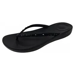 Fitflop iQUSHION MULTI-CRYSTAL Zehentrenner - Modische Sandalen mit gepolsterter IQushion-Dämpfung und funkelnden Schmucksteinen, ideal für den Sommer und entspannte Tage am Pool.