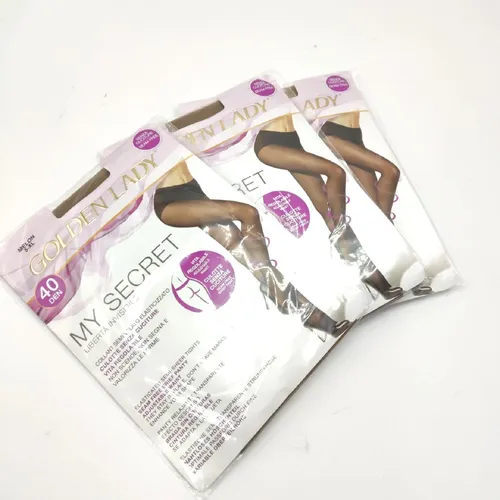 Goldenlady Damen Transparent 40 DEN Halterlose Strümpfe Melon MY SECRET