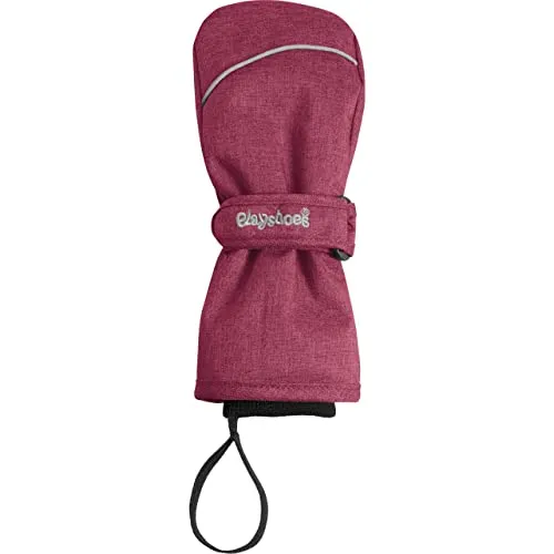 Playshoes Fäustling Kinder, Beere (2-4 Jahre) - Handschuhe & Fäustlinge für Mädchen, mit 3M Thinsulate für warme Hände bei Kälte und rutschhemmendem Innenhandbesatz für erste Skiversuche.